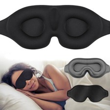 3D Eye Mask Sleep Blindfold Sleeping Block Out Light Soft Comfort For Tra 