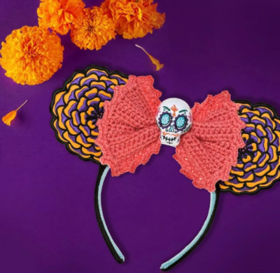 Disney Minnie Ears Coco Dia de Los Muertos Skull headband  display picture 2