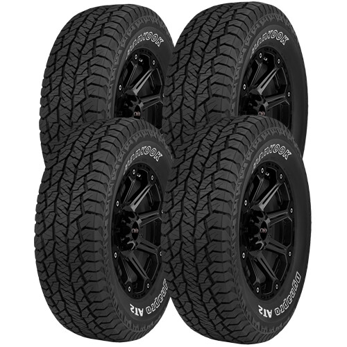 (QTY 4) 255/65R16 Hankook DynaPro AT2 RF11 109T SL White Letter Tires