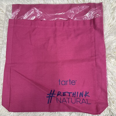 2 pc - Tarte   Rethink Natural   Big Tote Bag In Pink - Brand New!