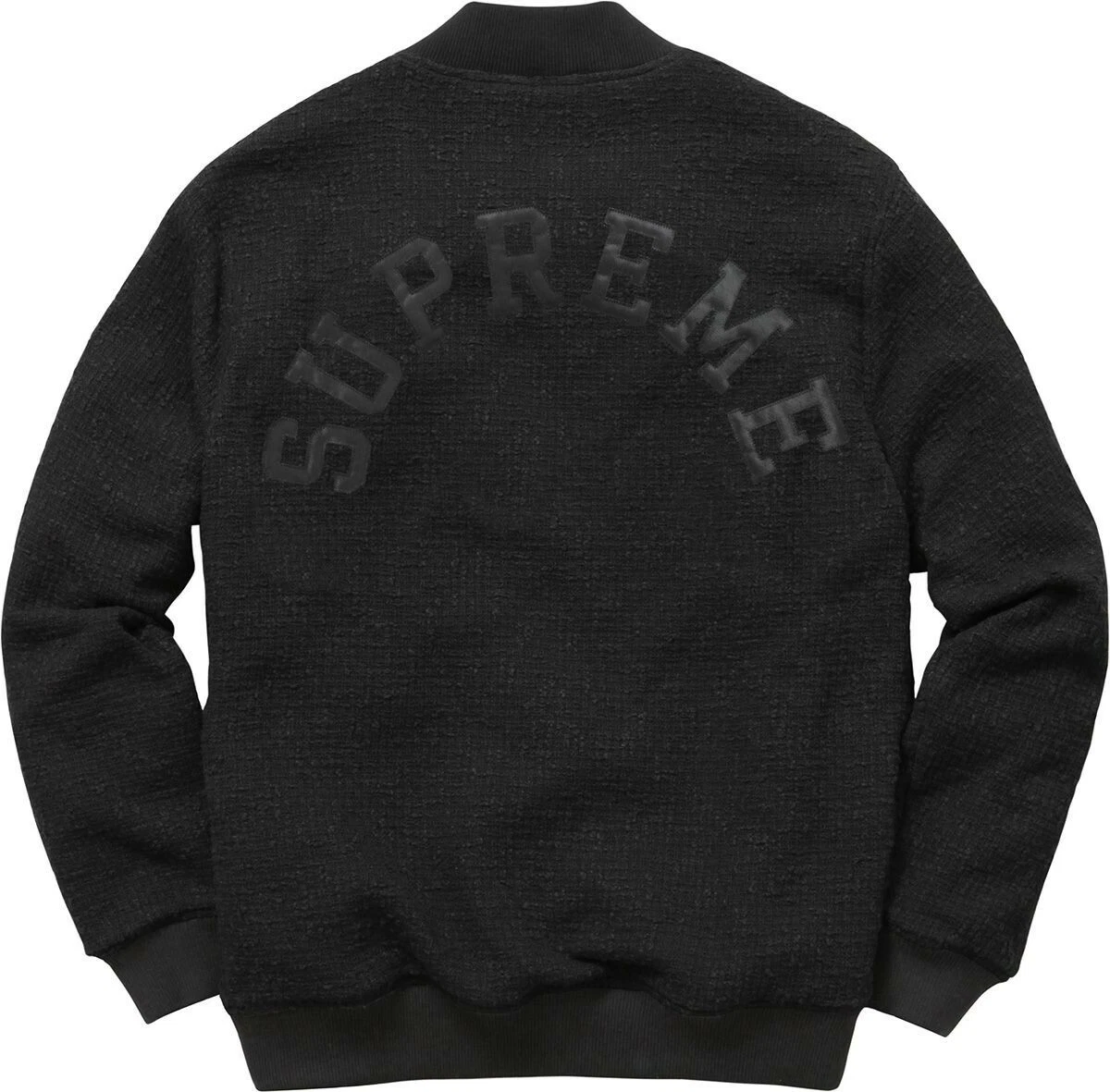 SUPREME Boucle Varsity Jacket XL Black 16SS