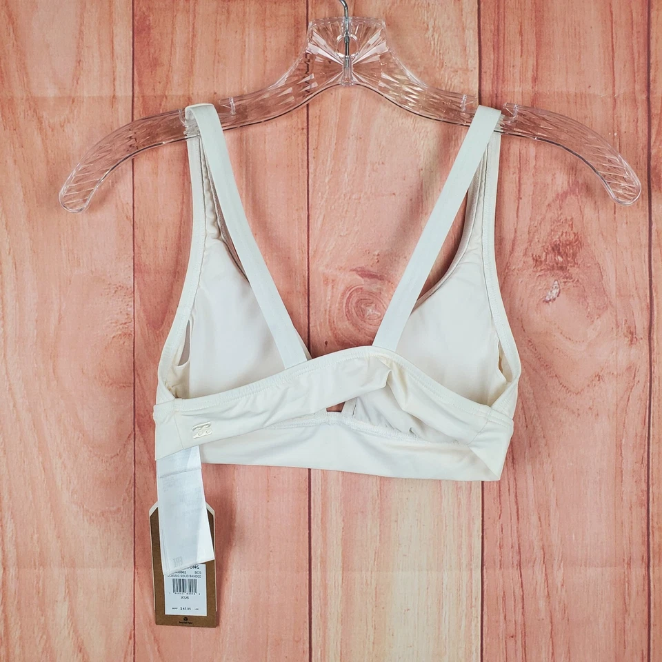 Top de bikini Billabong clásico triángulo con bandas para mujer talla XS/6 blanco cristal de sal Foto 2 de 4
