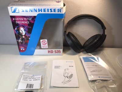 Sennheiser HD 535 Headphones With Original Box NO CORDS INCLUDED Tested! |  eBay