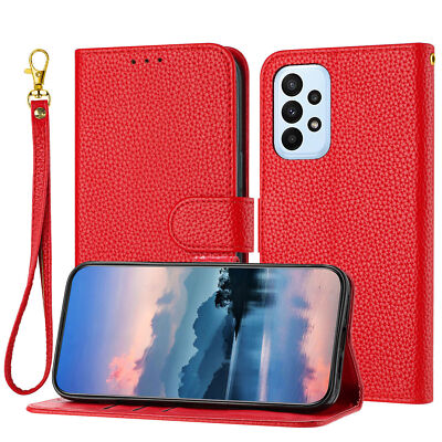 Strap Leather Wallet Phone Case For iPhone 17 16 15 14 13 12 11 Pro Max 16E XR