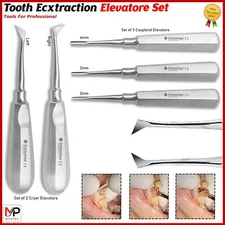 Dental Oral Surgery Root Elevators Kit Coupland & Cryer Luxation Elevator Set