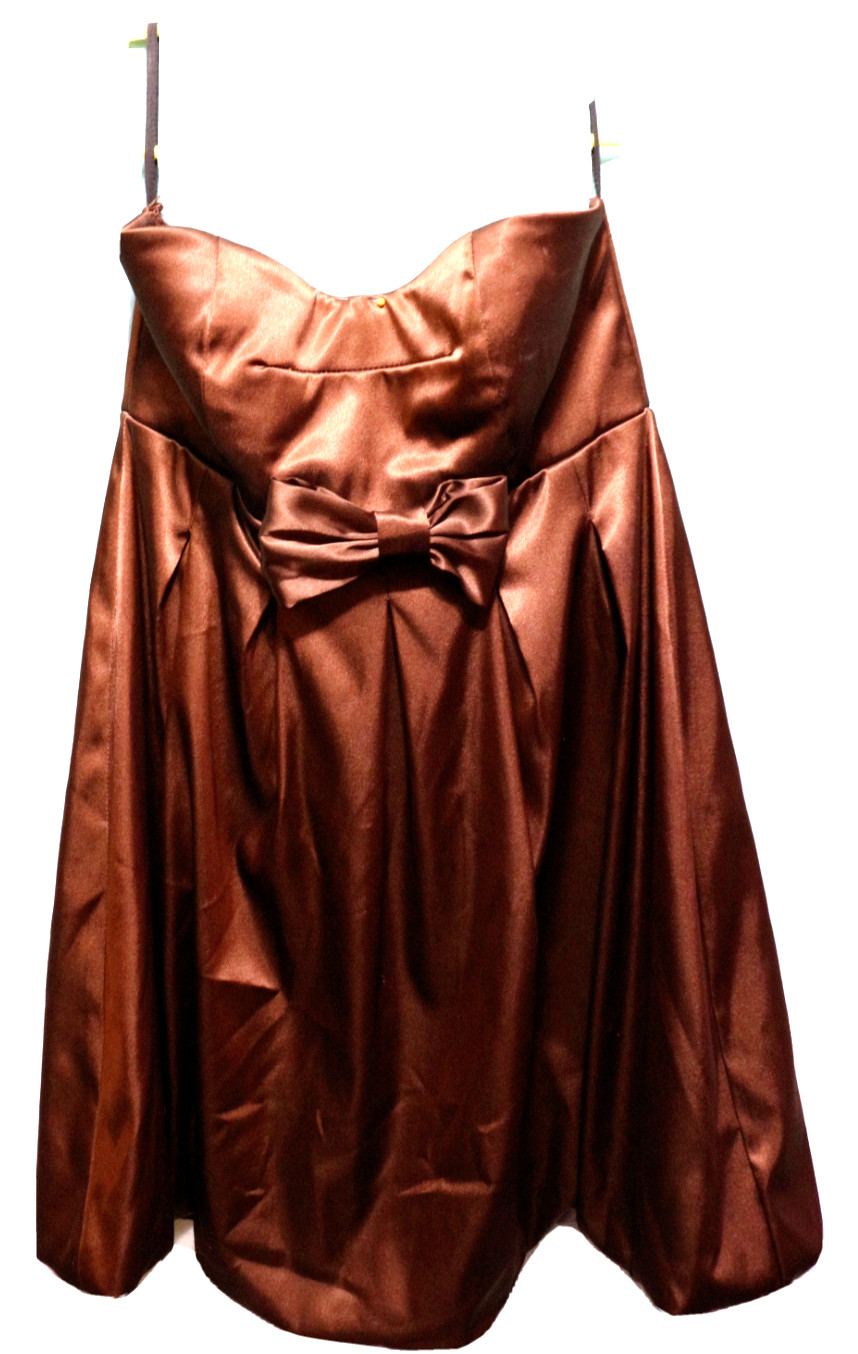 Ruby Rox  ♈Woman's/Jr's Solid Satin strapless Dre… - image 1