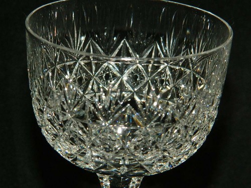 NWT 4 Thomas Webb Wellington Cut Crystal Wine Hock Glasses England 6 3/4” - Picture 4 of 5