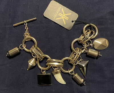 Kim Kardashian Damen Schmuck Bettelarmband Armband Armschmuck mit Anhänger Gold