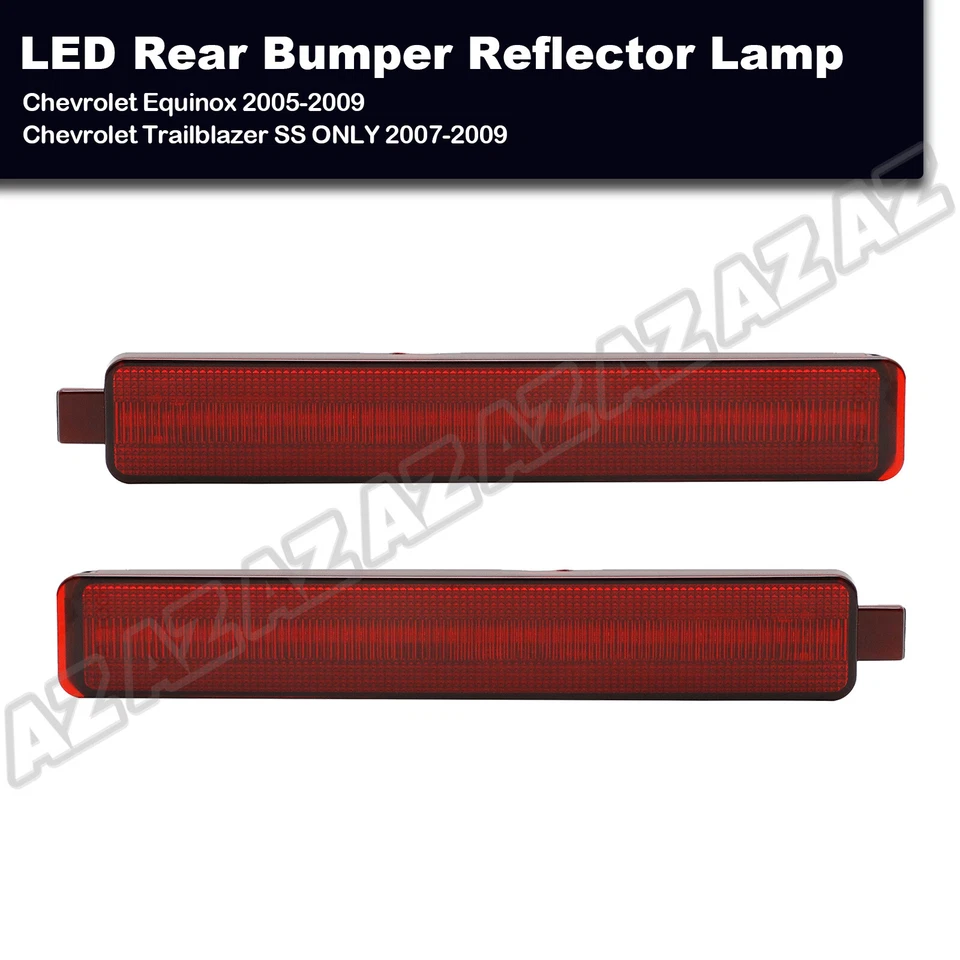2X Red Lens Bumper LED Reflector Light Lamp For Chevrolet Equinox Trailblazer SS Foto 3 de 4