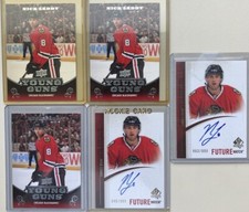 5 Nick Leddy Rookie Autograph Auto Young Guns Cards Chicago Blackhawks RC