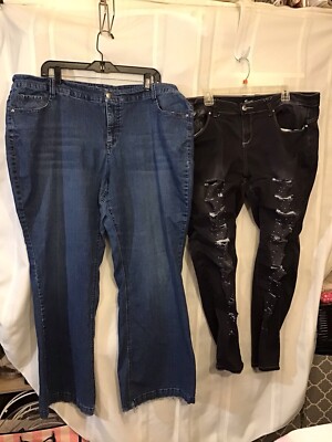 Sonoma Jeans Women s 22W Life & Style& Sizzle Black Jeans Size 22
