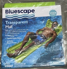 Bluescape green Transparent Air Mat, Inflatable Pool Float, Adult, Unisex