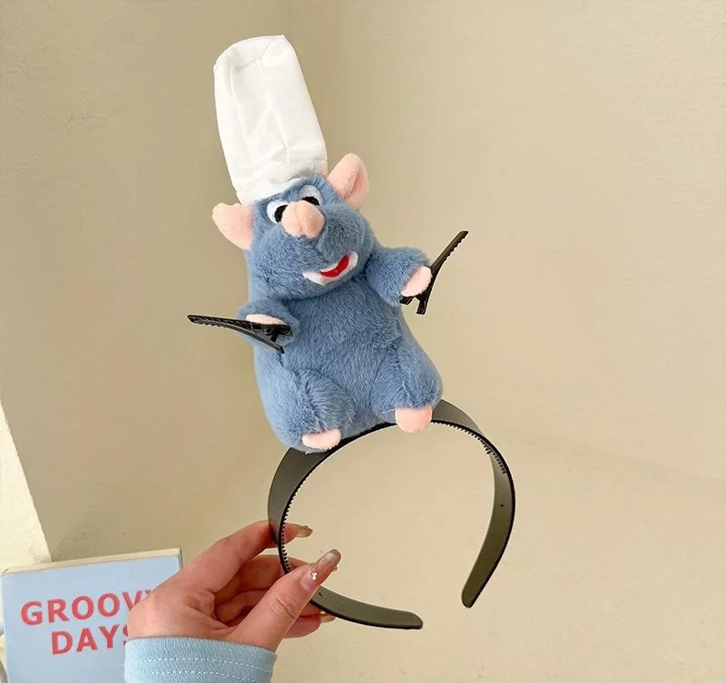 Diadema horquilla ratatouille Remy Disney película de dibujos animados felpa rata Foto 2 de 4