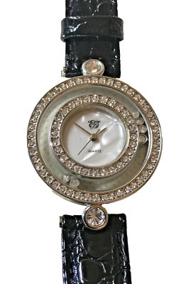 Elizabeth Taylor White Diamonds Halo Watch W Fresh Battery!  Works! ELIZABETH TAYLOR WHITE DIAMONDS Wristwatch Works! with New  main image 3