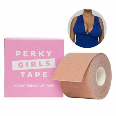 PERKY GIRLS TAPE Instant Breast Lift Adhesive Pushup Tape, A Cup to DD&Plus Size