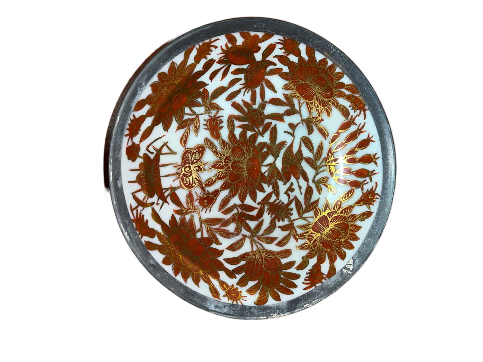 Vintage Japanese Ware A.C.F Porcelain Pewter plate 6" lot2 eBay