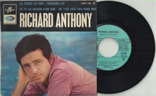 RICHARD ANTHONY vinyl EP 45 picture sleeve LA CORDE AU COU + 3 France 1964 - Foto 1 di 1