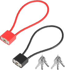 2 Lucchetti in Corda D'Acciaio Con Chiavi – Lucchetto Lungo Resistente, Cavo Fle