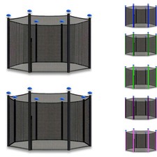 Trampolin Sicherheitsnetz für 6 oder 8 Stangensystem Ersatznetz Netz Fangnetz
