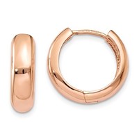 14k Rose Gold Hinged Hoop Earrings (0.7in Long) on sale 14k Rose Gold Hinged Hoop Earrings (0.7in Long) on sale