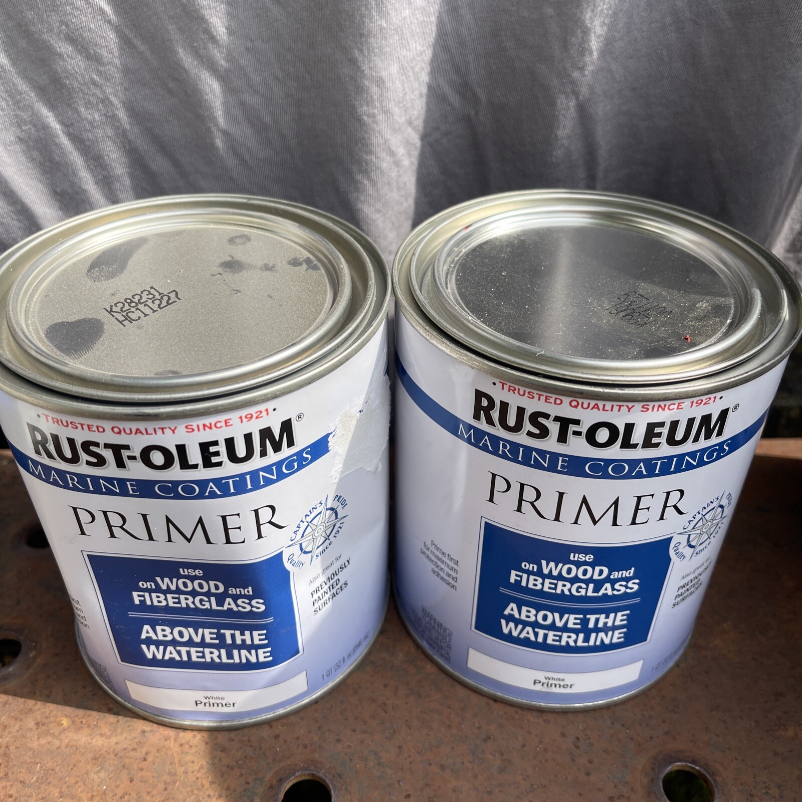 RustOleum 207014 Marine Wood and Fiberglass Primer, 1 Quart, Pack of 2