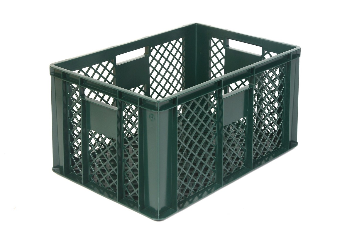 Kanister-vertrieb® 2er Set Bäckerkisten 600x400x90mm – Offene Stapelboxen Aus Lebensmittelechtem HDPE, Grau, Euroformat, Für Brot, Brötchen & Co.