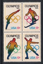 Scott 1695-1698- Summer & Winter Olympic Games, Block of 4- MNH 13c 1976- mint