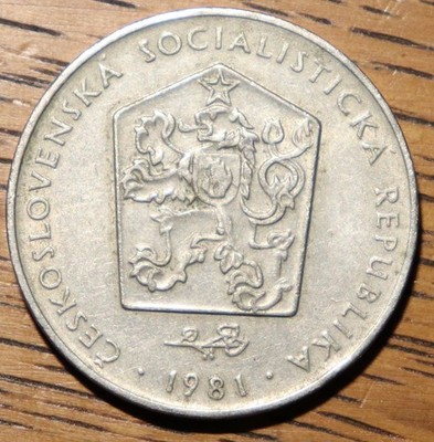 1981 Czechoslavakia 2 Korun Coin