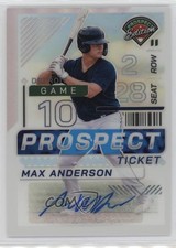 2024 Panini Prospect Edition Silver Prizm Signatures Max Anderson #49 Auto jc3
