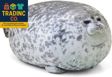 Chubby Blob Seal Pillow,Stuffed Cotton Plush Animal Toy Cute Ocean Large 23.6 In