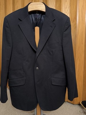 Fay Travel Jacket Sakko Blazer Herren Gr. 56 XXL Blau Navy Baumwolle NP 850 