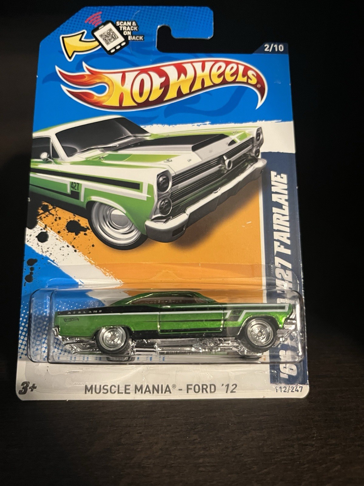 Hot Wheels 2012 SUPER Treasure Hunt 66 FORD 427 FAIRLANE Green NEW !!!