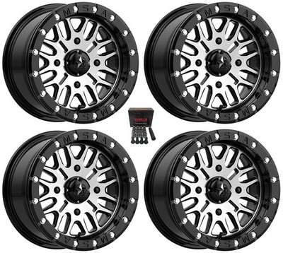 MSA M37 Brute Beadlock UTV Wheels/Rims Machined 14'' Textron Wildcat XX