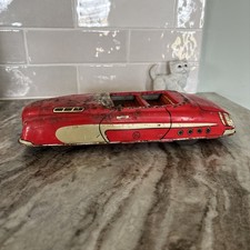 Vintage Mar Toys Marx V89 Red Convertible Tin Toy Car