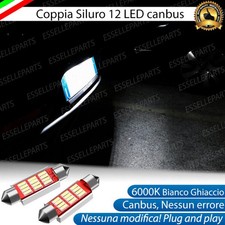 LAMPADE LUCI TARGA FORD FIESTA MK5 CANBUS SILURO C5W 12 LED 6000K NO ERROR