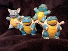 Vintage 90s Pokemon TOMY Squirtle Wartortle & Blastoise Evolution Figures