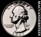 1961 Silver Washington Quarter - Choice Gem Proof  Lustrous  No Reserve  #i1019
