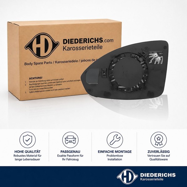Spiegelglas Aussenspiegel Rechts Diederichs 6913126 FÜR Chevrolet-image