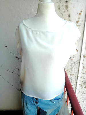 Selfmade Da.  Bluse Oversize Seiden Viskose Drop Shoulder M 38/40 '' NEU ''