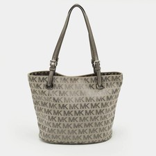 Borsa MICHAEL Michael Kors Jet Set grigia firmata in tela e pelle