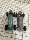 2 Vintage 1950 Hubley Kiddie Toy Indy Type Racing Car Made in USA — photo 1