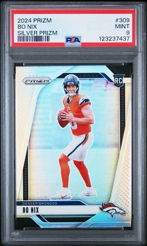 2024 Panini Prizm BO NIX #309 RC Rookie SILVER PRIZM Denver Broncos PSA 9 MINT
