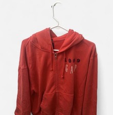 Gap vintage 1969 Red Full Zip Hooded Logo Hoodie Men's Size S with Pockets