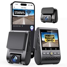 Dual Dash Cam, 2K 1440P 60fps+1080P 30fps Front and Rear Dash Camera with Wi-...