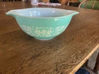 Vintage Pyrex 442 Amish Butterprint Turquoise Cinderella Mixing Bowl 1.5 Qt