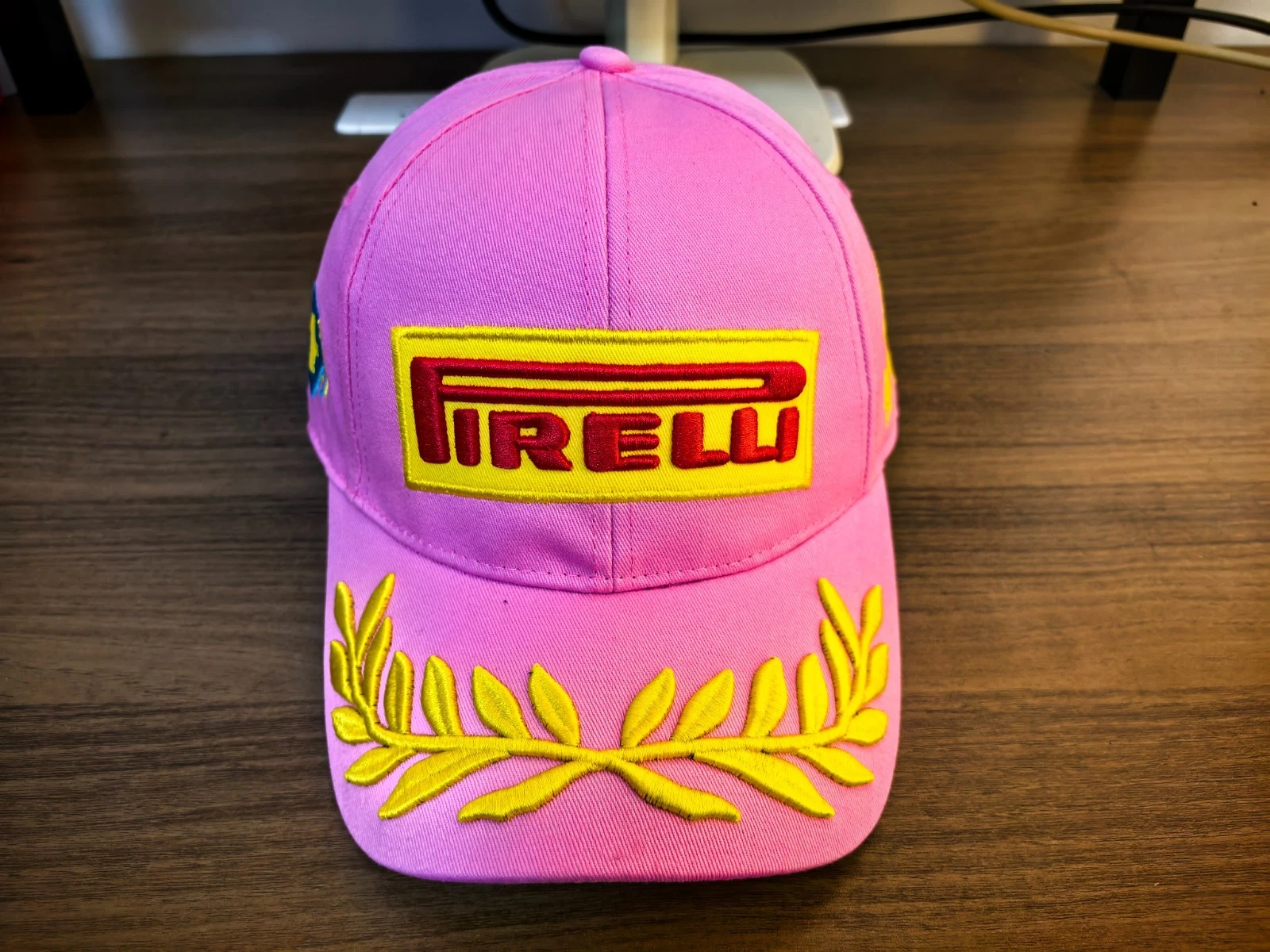 Pirelli Outdoor Casual Adjustable Baseball Cap Men's Adult Embroidered Pink Hat