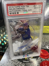 2016 Topps High Tek Nolan Arenado Auto Autograph Tidal Diffractor PSA 10 GEM MT