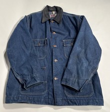 Vintage Big Mac Dark Size 48 Denim Jean Barn Chore Jacket Coat USA Union Made