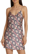 CAMI NYC Roxanne Medallion Print Silk Silky Slipdress Mini Slip Dress M $275 NWT