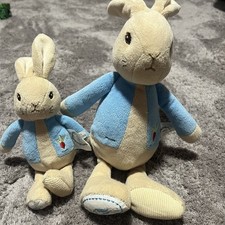 Peter Rabbit Soft Plush x 2 one smaller and one a bit bigger Stuffed Toy